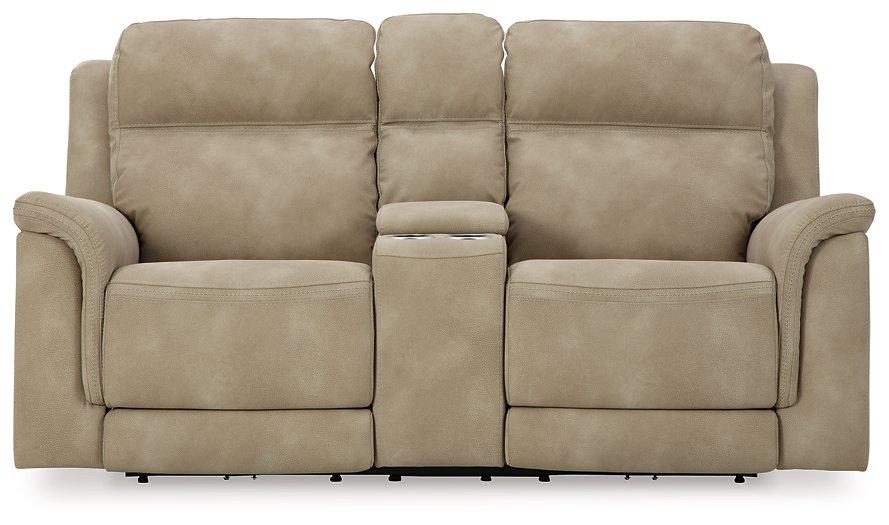 Next-Gen DuraPella Power Reclining Loveseat with Console - Romeo & Juliet Furniture (Warren,MI)