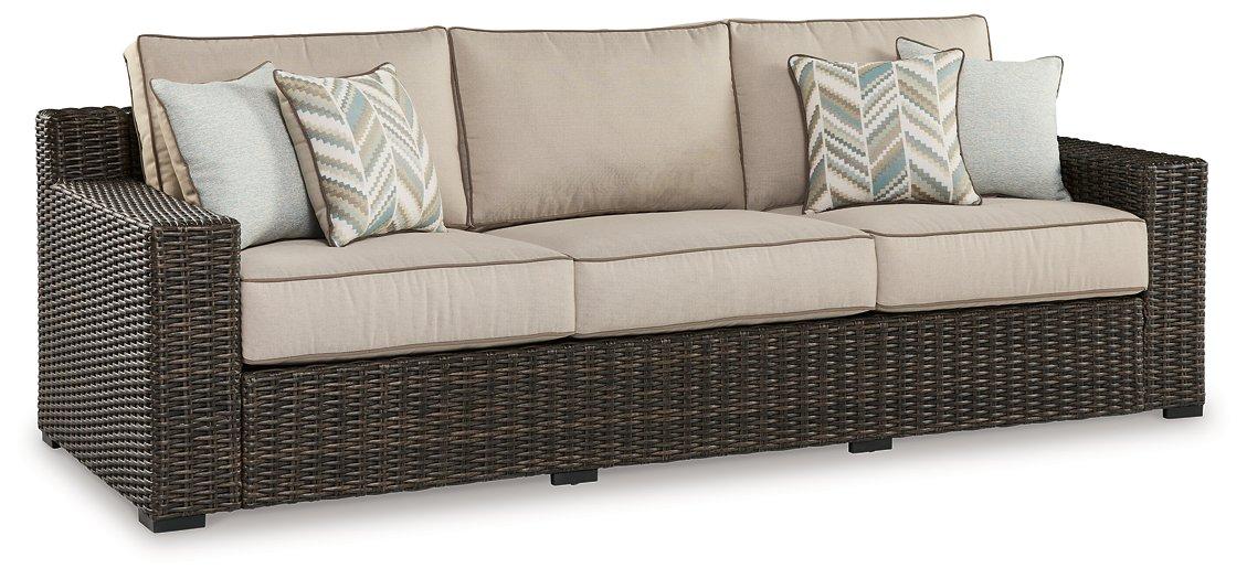 Coastline Bay Outdoor Sofa with Cushion - Romeo & Juliet Furniture (Warren,MI)