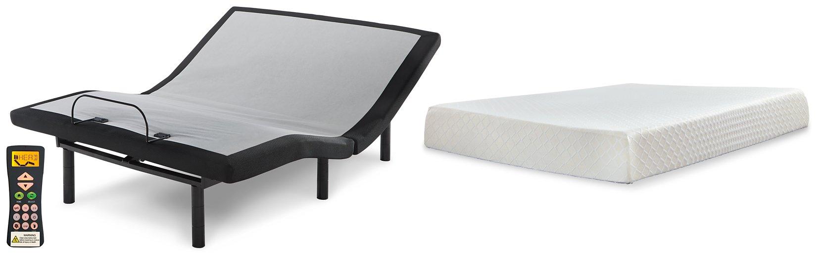 10 Inch Chime Memory Foam Mattress Set - Romeo & Juliet Furniture (Warren,MI)