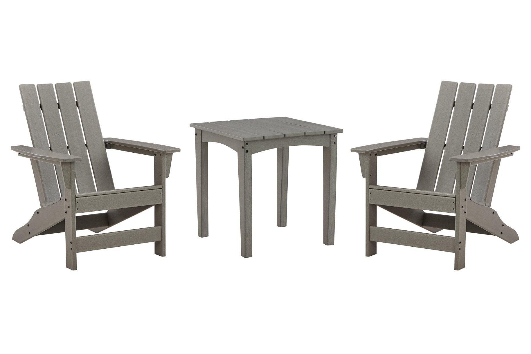 Visola Outdoor Adirondack Chair Set with End Table - Romeo & Juliet Furniture (Warren,MI)