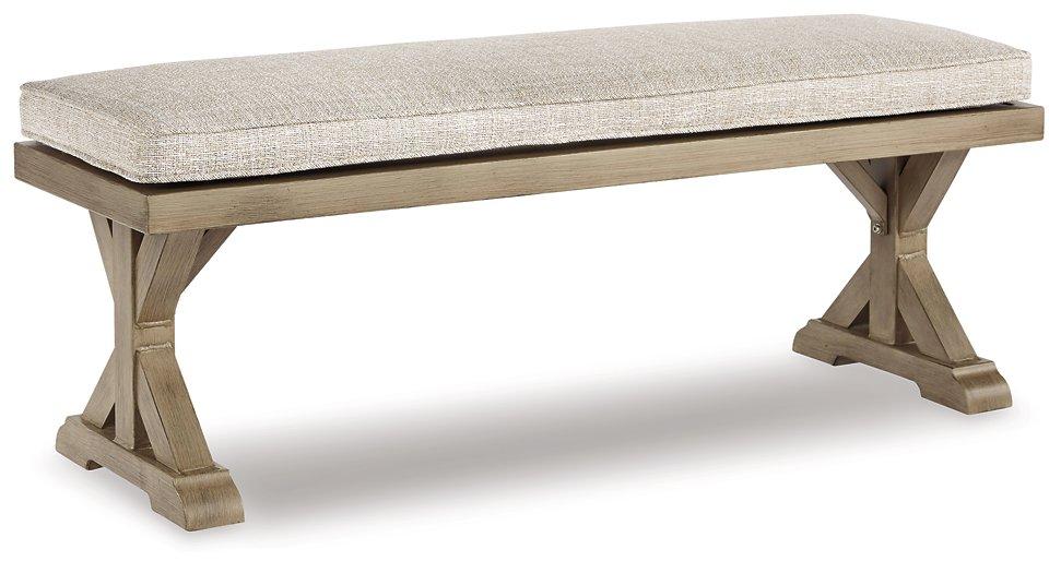 Beachcroft Outdoor Bench with Cushion - Romeo & Juliet Furniture (Warren,MI)