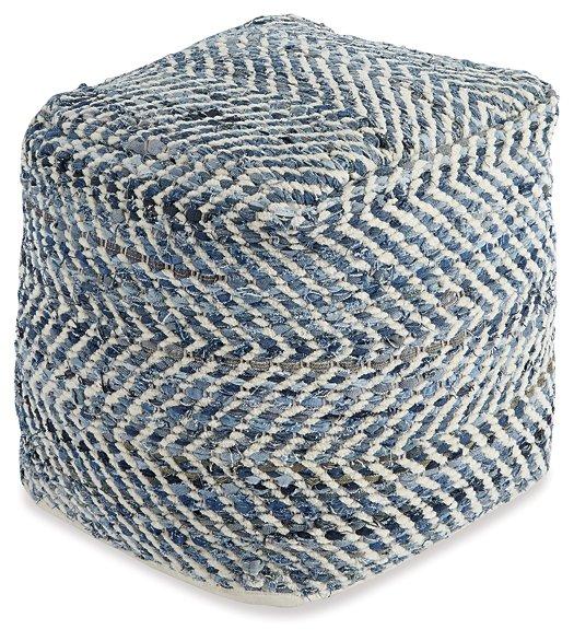Chevron Pouf - Romeo & Juliet Furniture (Warren,MI)