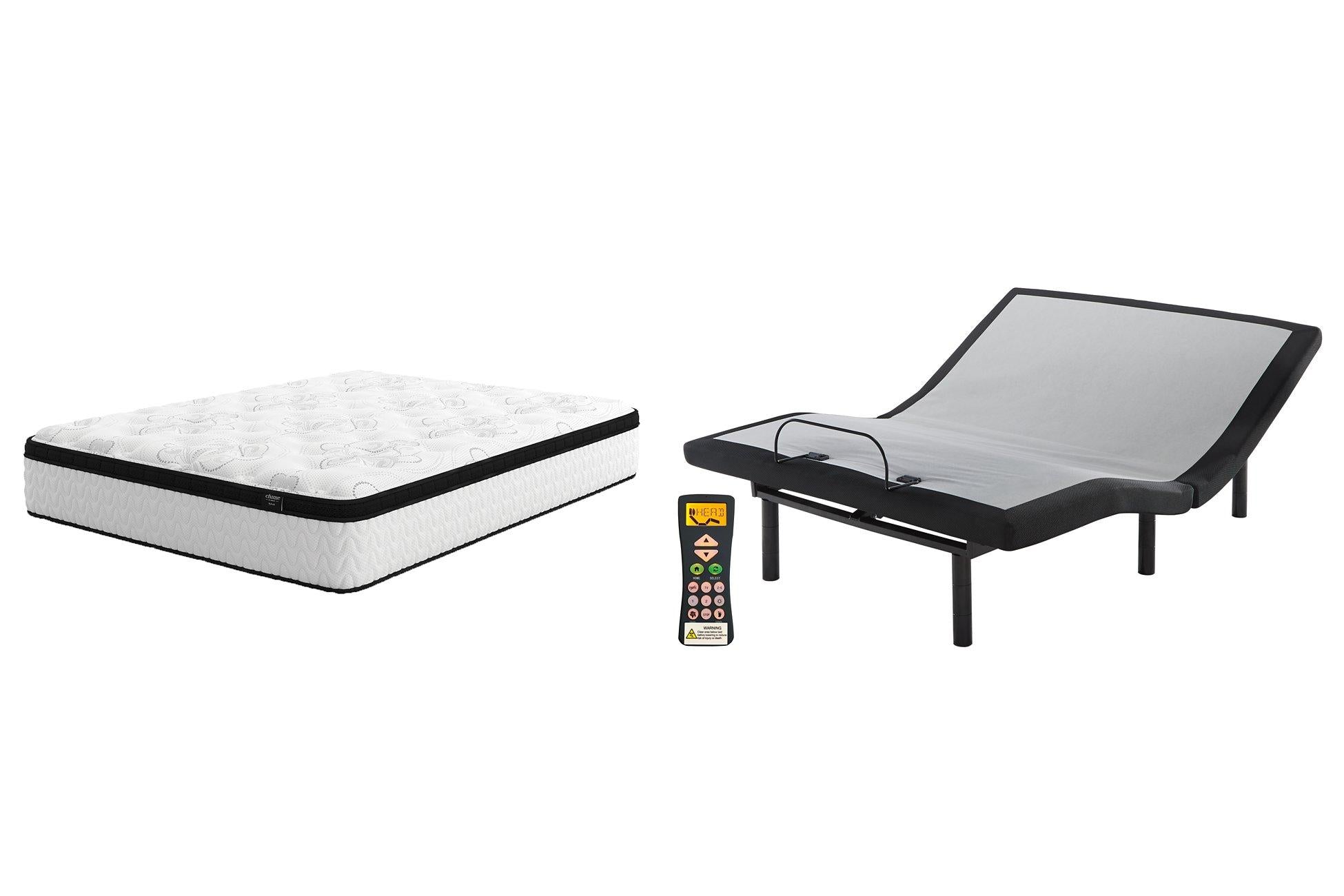 Chime 12 Inch California King Hybrid Mattress Package - Romeo & Juliet Furniture (Warren,MI)