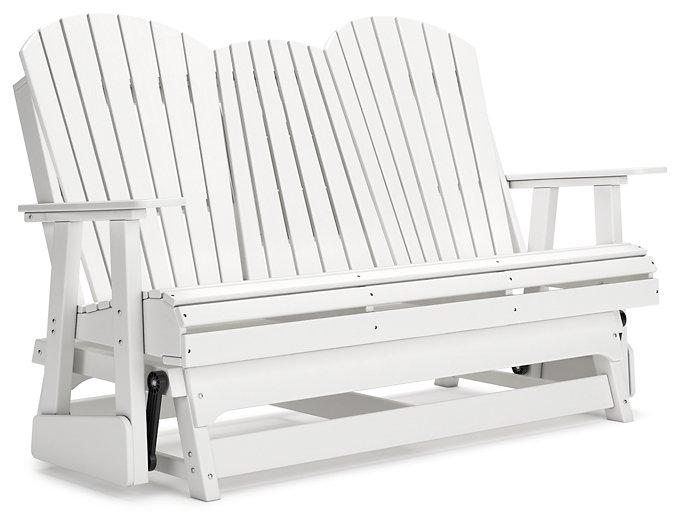 Hyland wave Outdoor Glider Loveseat - Romeo & Juliet Furniture (Warren,MI)