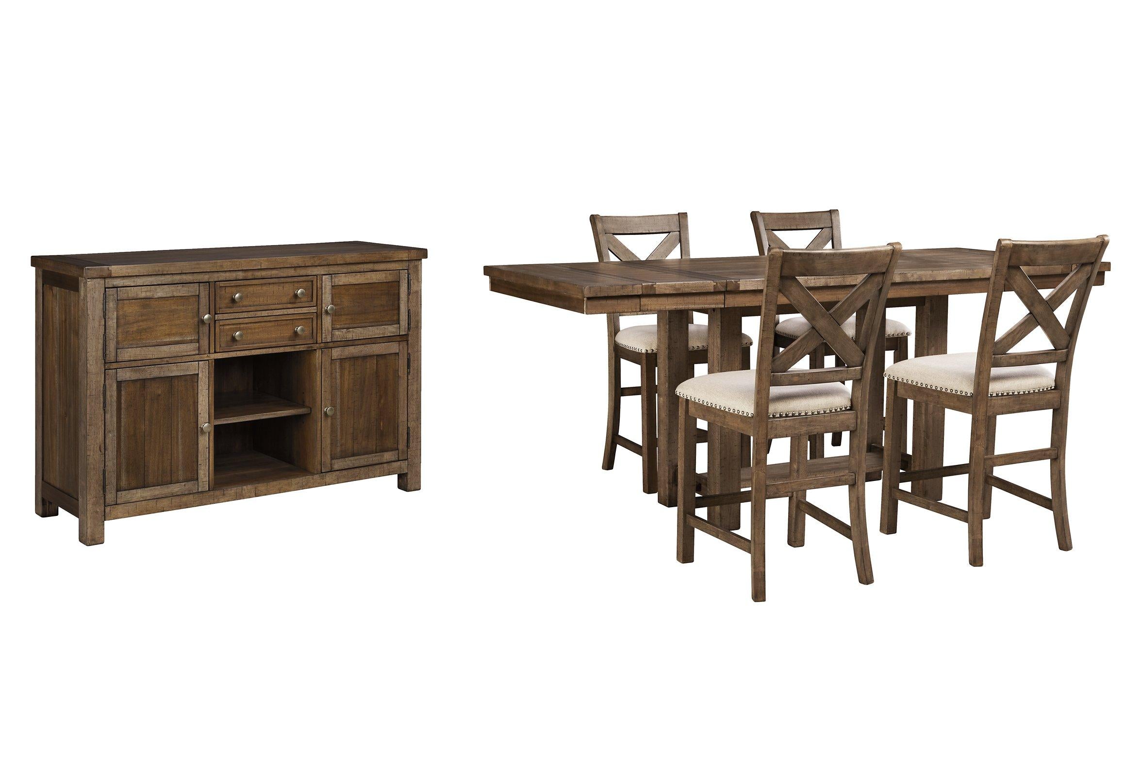 Moriville Counter Height Dining Set - Romeo & Juliet Furniture (Warren,MI)