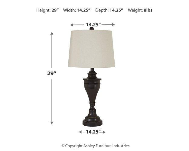 Darlita Table Lamp (Set of 2) - Romeo & Juliet Furniture (Warren,MI)