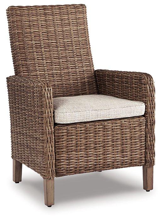 Beachcroft Outdoor Arm Chair with Cushion (Set of 2) - Romeo & Juliet Furniture (Warren,MI)