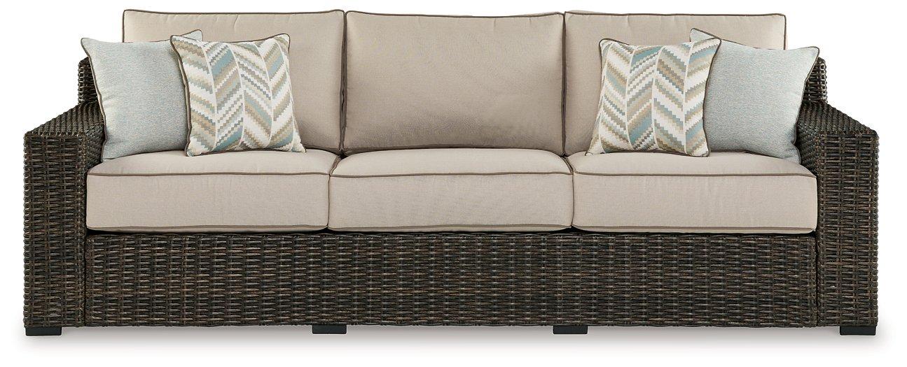 Coastline Bay Outdoor Sofa with Cushion - Romeo & Juliet Furniture (Warren,MI)