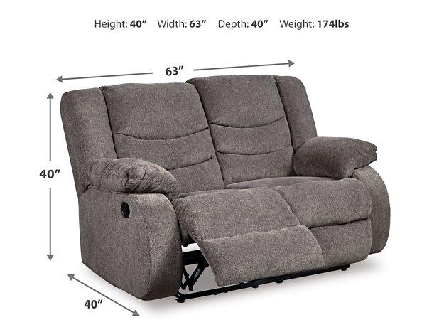Tulen Reclining Loveseat - Romeo & Juliet Furniture (Warren,MI)