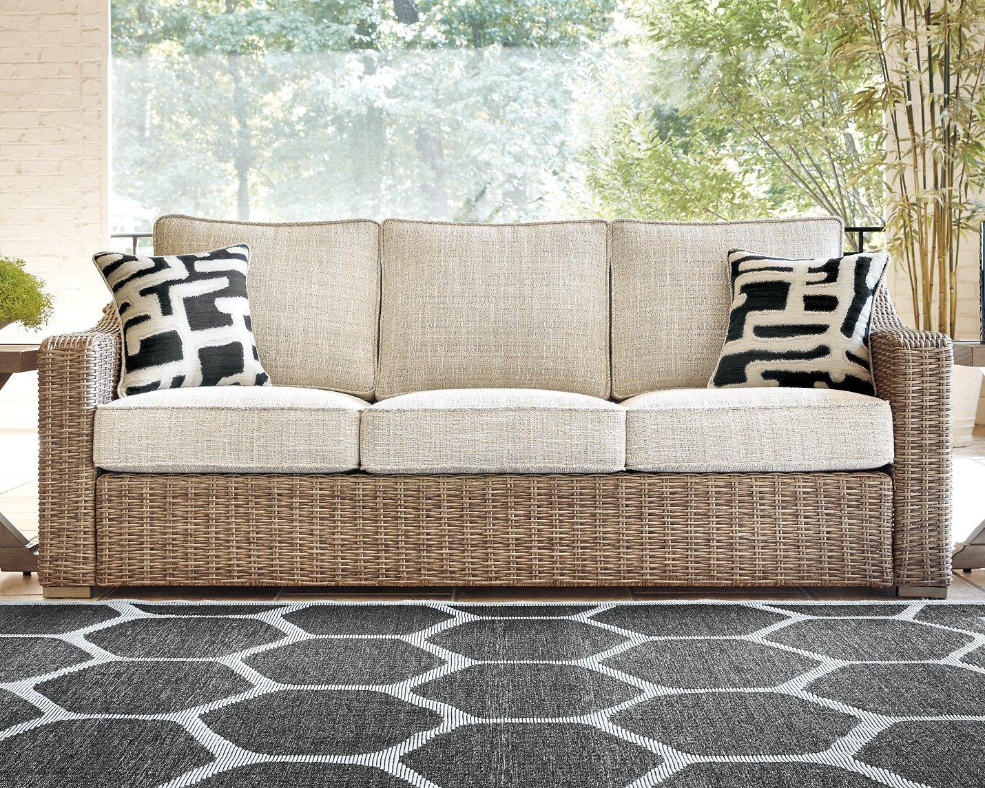 Beachcroft Outdoor Sofa with Cushion - Romeo & Juliet Furniture (Warren,MI)