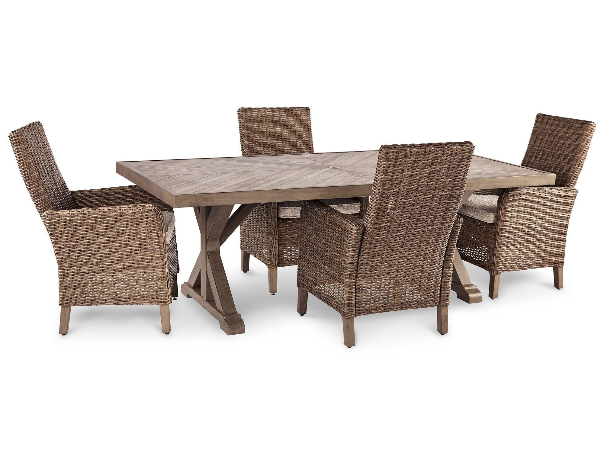Beachcroft Outdoor Dining Set - Romeo & Juliet Furniture (Warren,MI)
