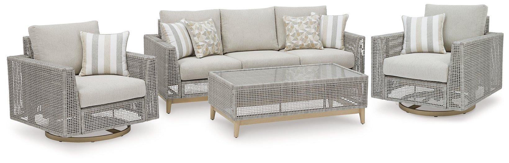 Seton Creek Outdoor Upholstery Set - Romeo & Juliet Furniture (Warren,MI)