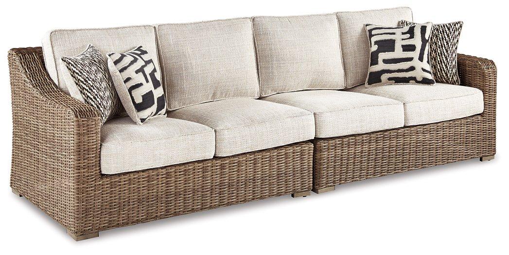 Beachcroft 2-Piece Outdoor Loveseat with Cushion - Romeo & Juliet Furniture (Warren,MI)