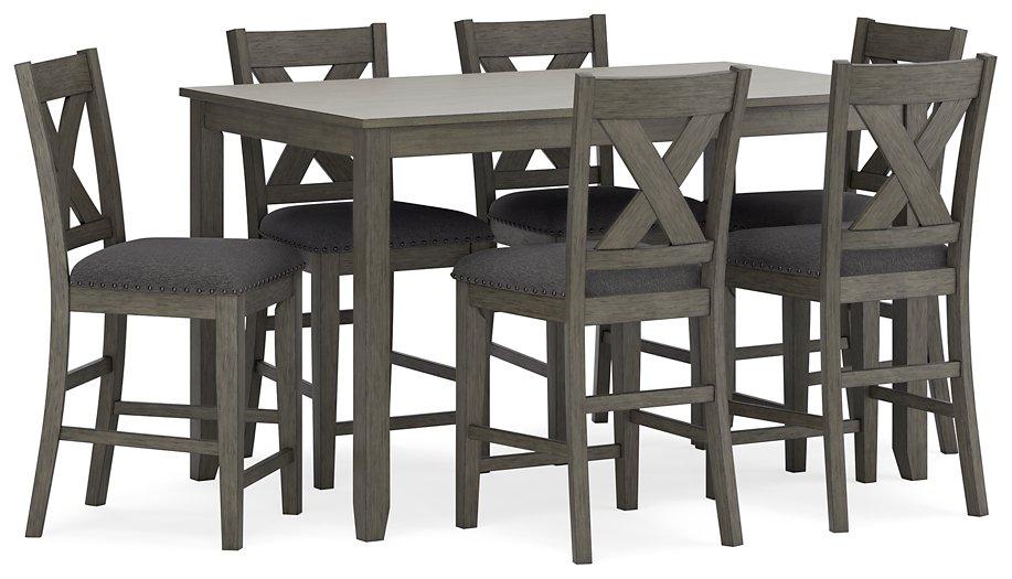 Caitbrook Counter Height Dining Table and Bar Stools (Set of 7) - Romeo & Juliet Furniture (Warren,MI)