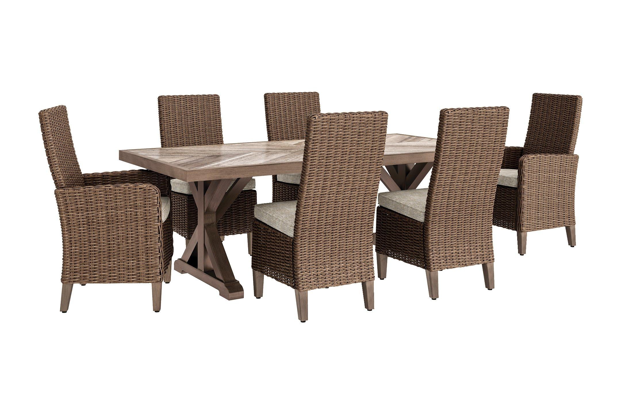 Beachcroft Outdoor Dining Set - Romeo & Juliet Furniture (Warren,MI)