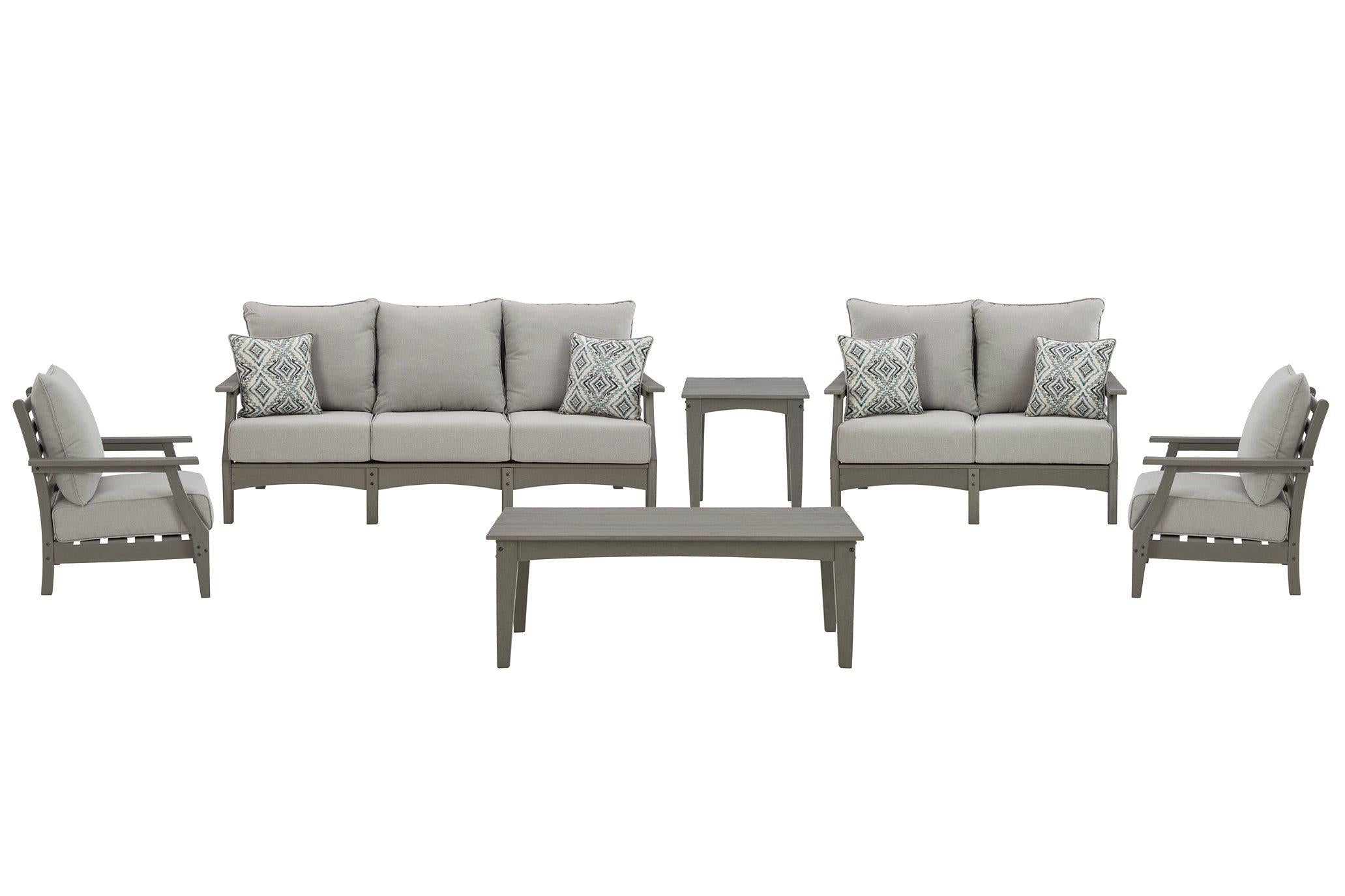 Visola Outdoor Sofa and Loveseat Set - Romeo & Juliet Furniture (Warren,MI)