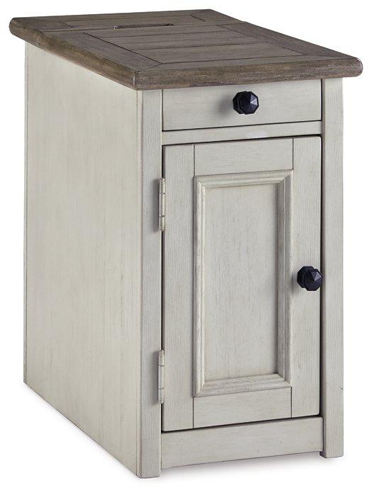 Bolanburg Chairside End Table with USB Ports & Outlets - Romeo & Juliet Furniture (Warren,MI)