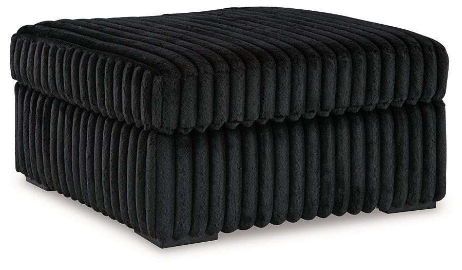 Midnight-Madness Oversized Accent Ottoman - Romeo & Juliet Furniture (Warren,MI)