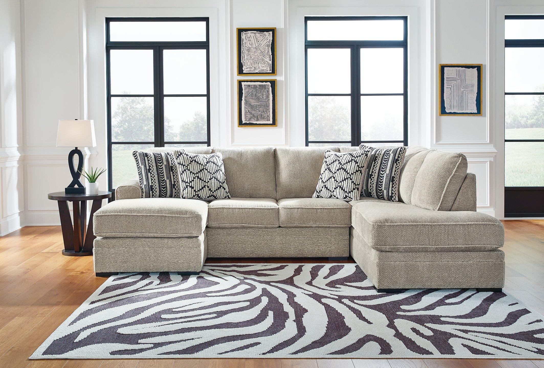 Calnita Sectional with Chaise - Romeo & Juliet Furniture (Warren,MI)
