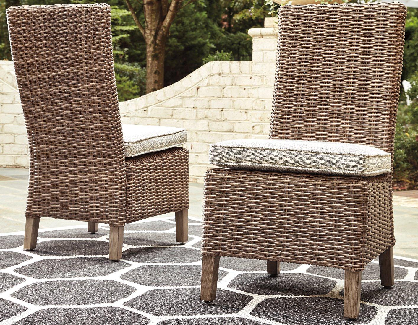 Beachcroft Outdoor Side Chair with Cushion (Set of 2) - Romeo & Juliet Furniture (Warren,MI)