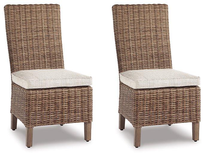 Beachcroft Outdoor Side Chair with Cushion (Set of 2) - Romeo & Juliet Furniture (Warren,MI)