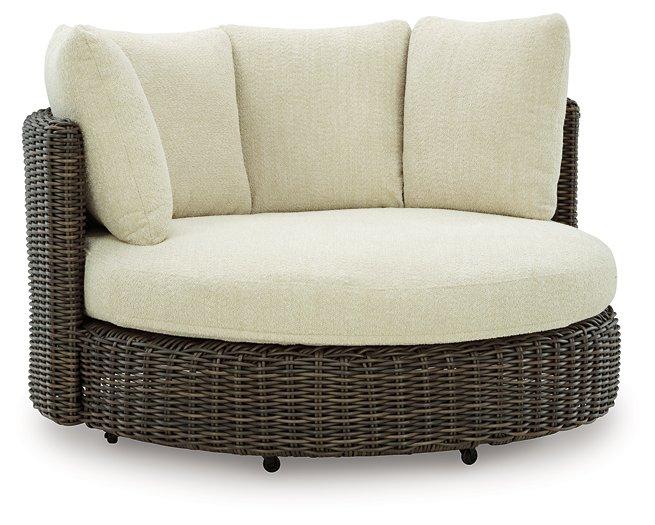 Kimora Outdoor Swivel Lounge Chair with Cushion - Romeo & Juliet Furniture (Warren,MI)