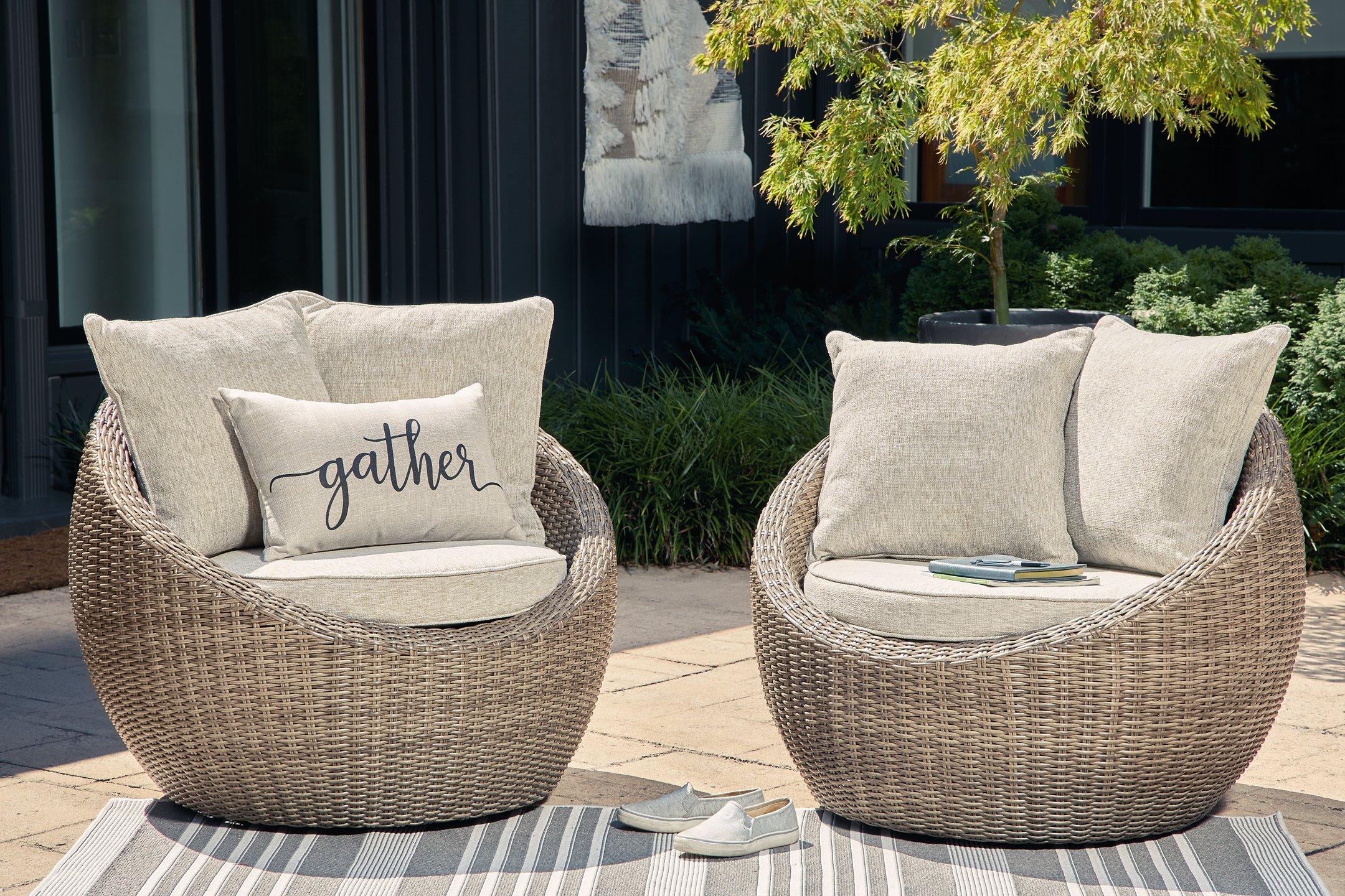 Danson Swivel Lounge with Cushion (Set of 2) - Romeo & Juliet Furniture (Warren,MI)