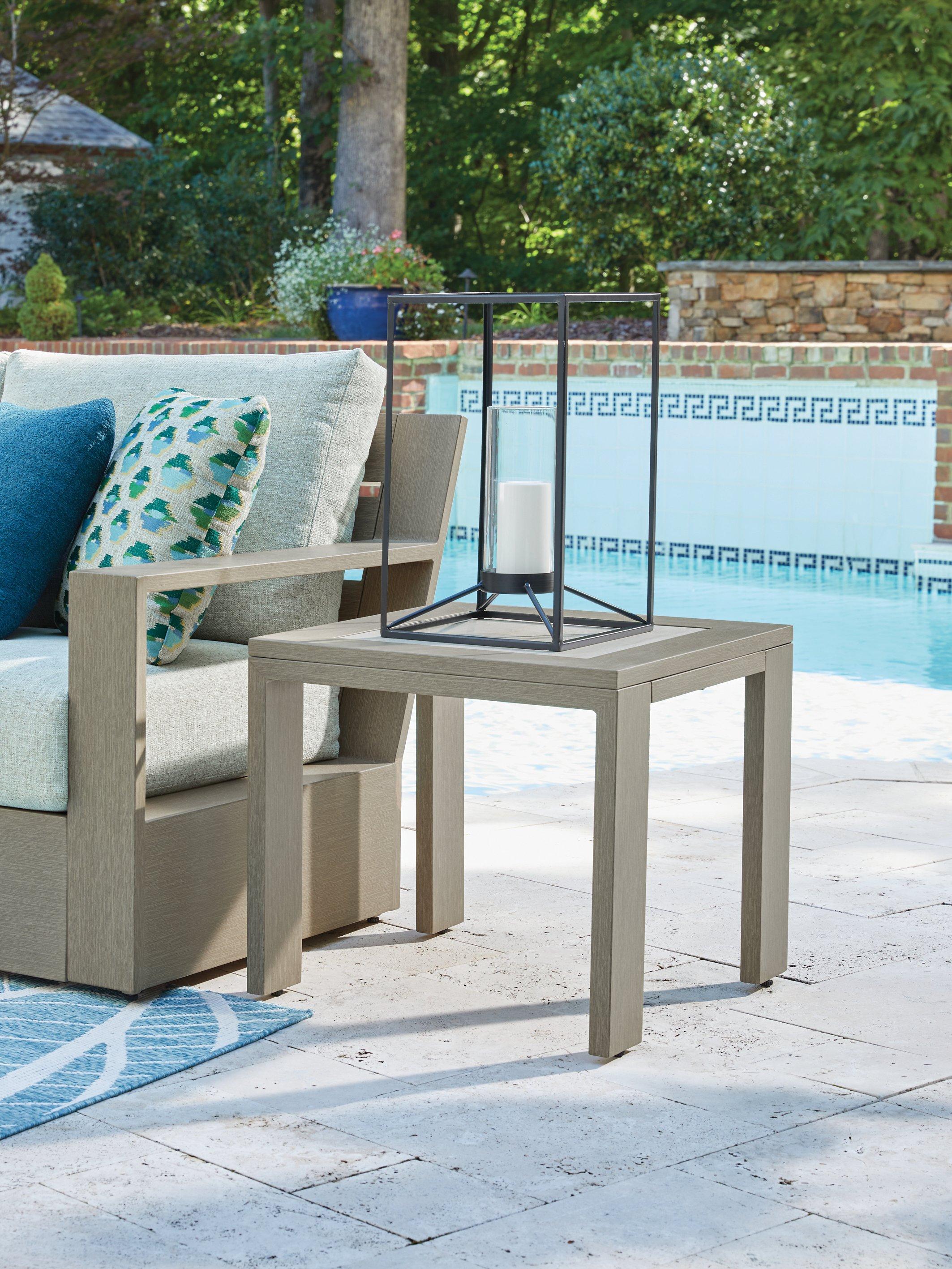Kimpton Isle Outdoor End Table - Romeo & Juliet Furniture (Warren,MI)