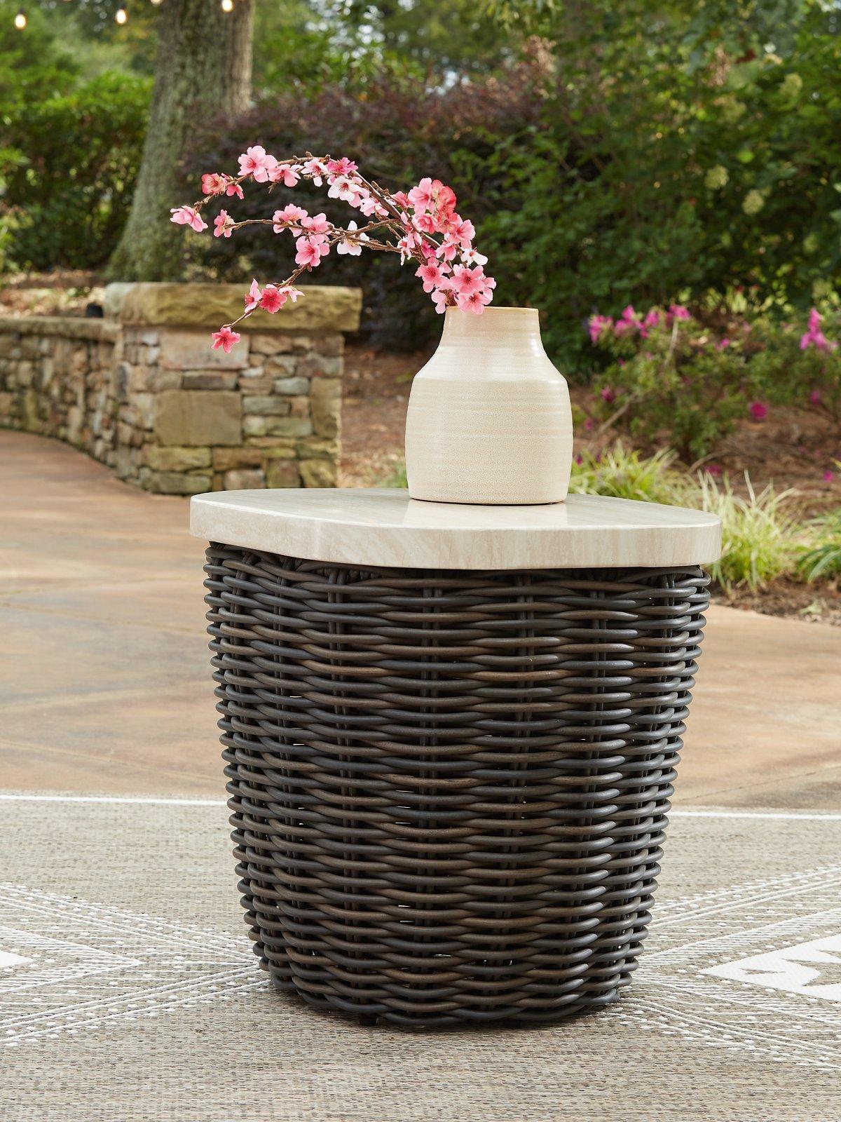 Kimora Outdoor End Table - Romeo & Juliet Furniture (Warren,MI)