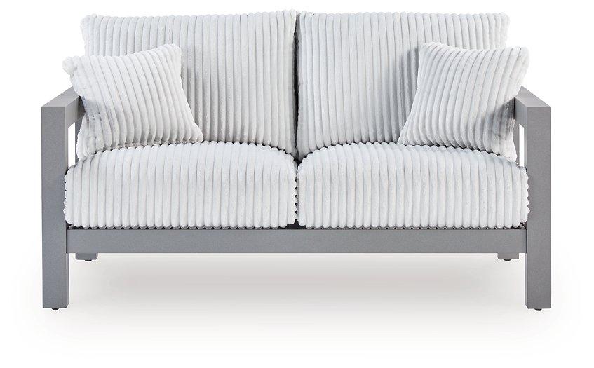 Hurley Park Outdoor Loveseat with Cushion - Romeo & Juliet Furniture (Warren,MI)