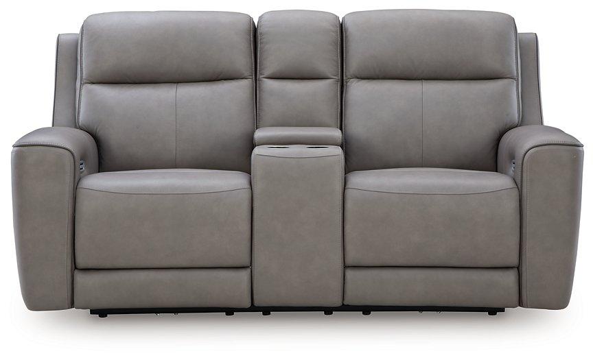 5Z-Comfort Power Reclining Loveseat with Console - Romeo & Juliet Furniture (Warren,MI)