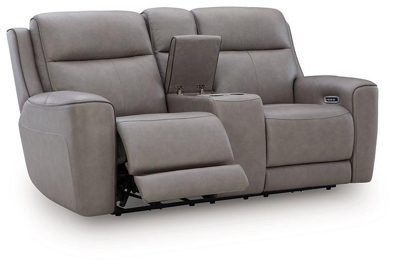 5Z-Comfort Power Reclining Loveseat with Console - Romeo & Juliet Furniture (Warren,MI)