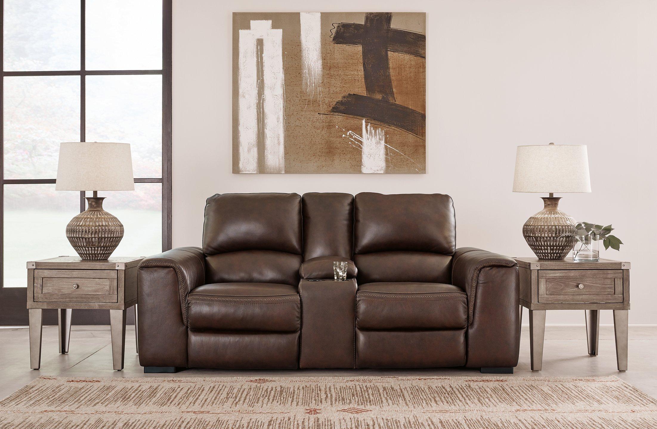 Alessandro Power Reclining Loveseat with Console - Romeo & Juliet Furniture (Warren,MI)