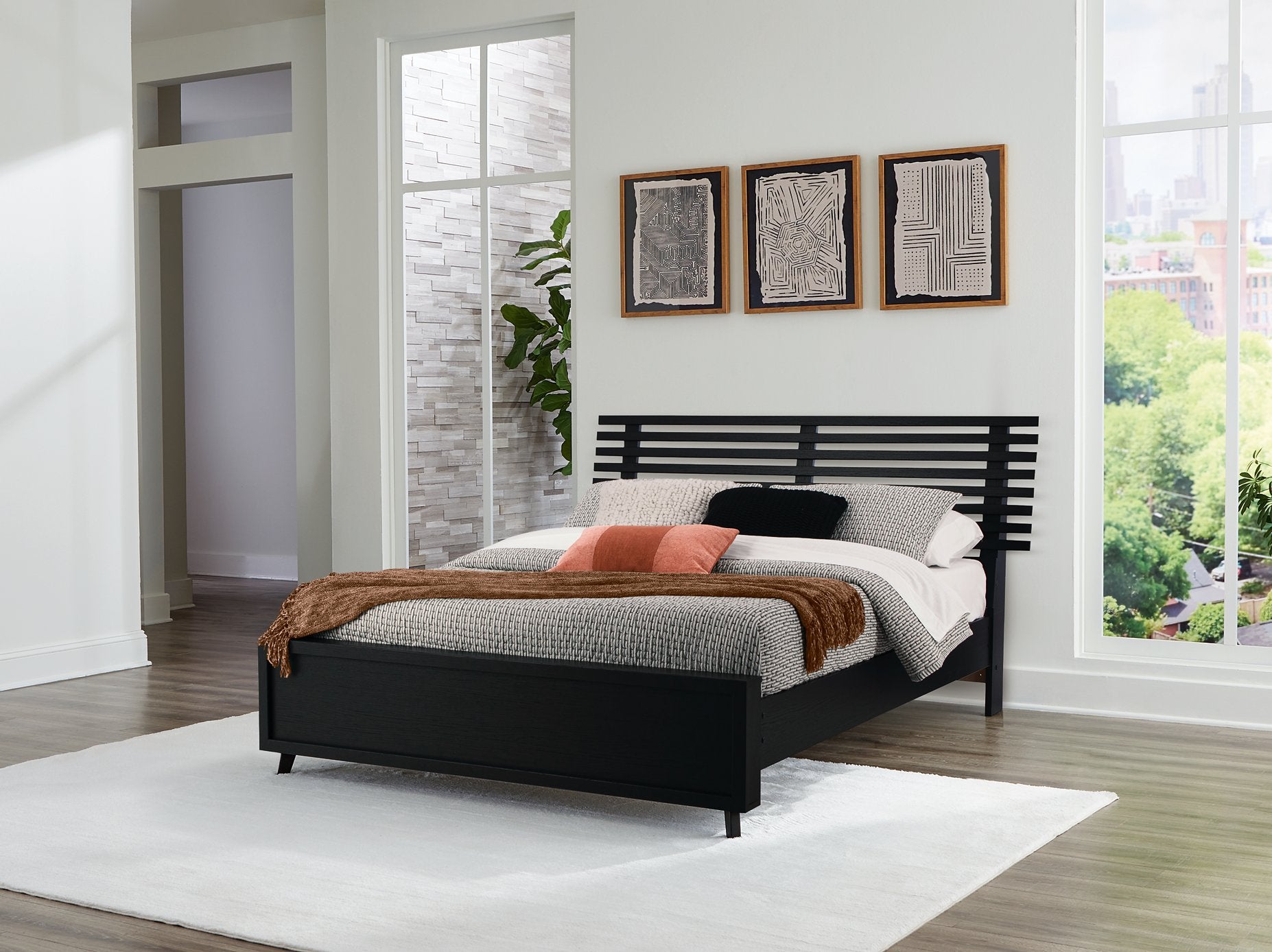 Danziar Slat Bed - Romeo & Juliet Furniture (Warren,MI)