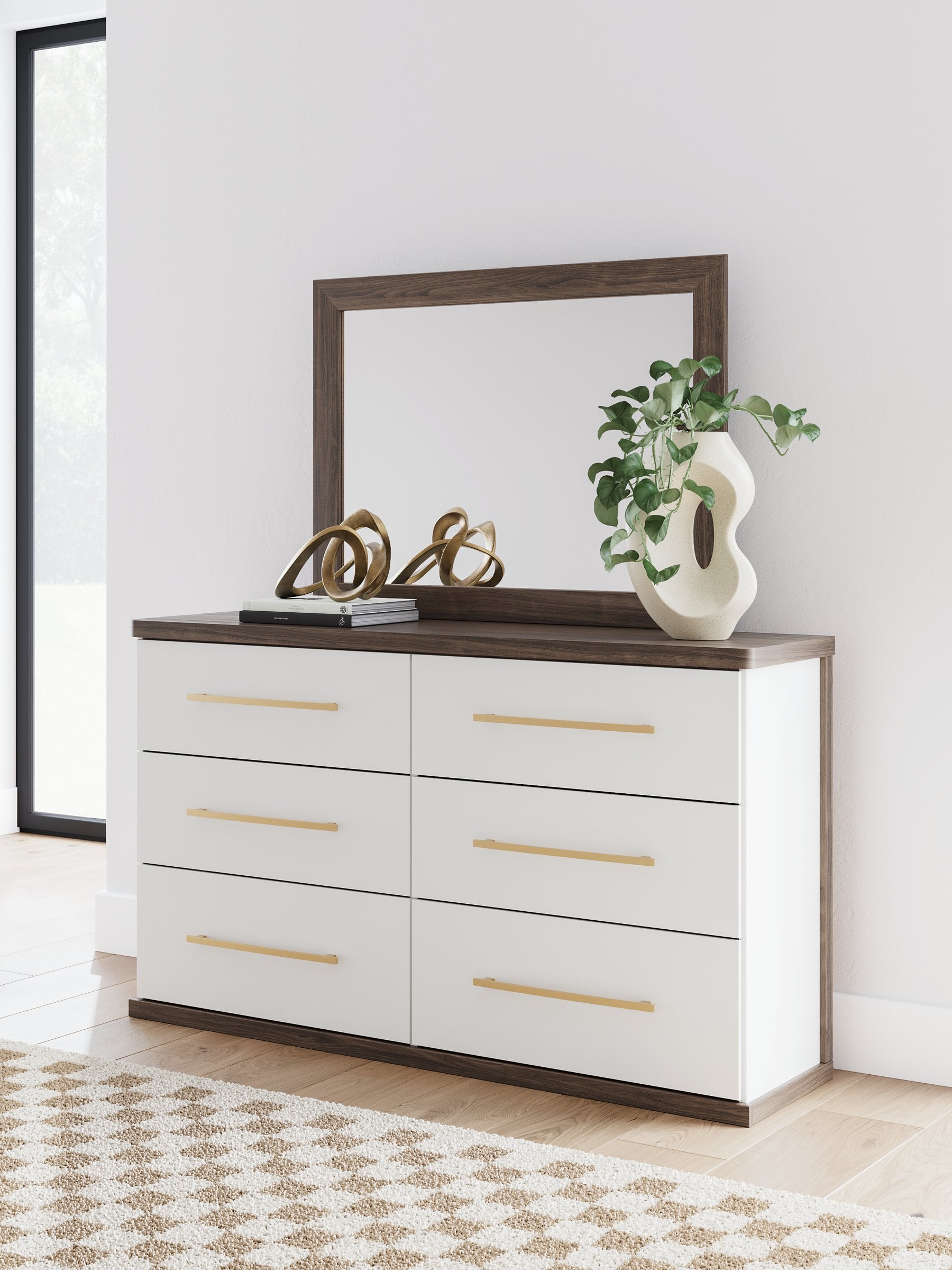 Kendanport Dresser and Mirror - Romeo & Juliet Furniture (Warren,MI)
