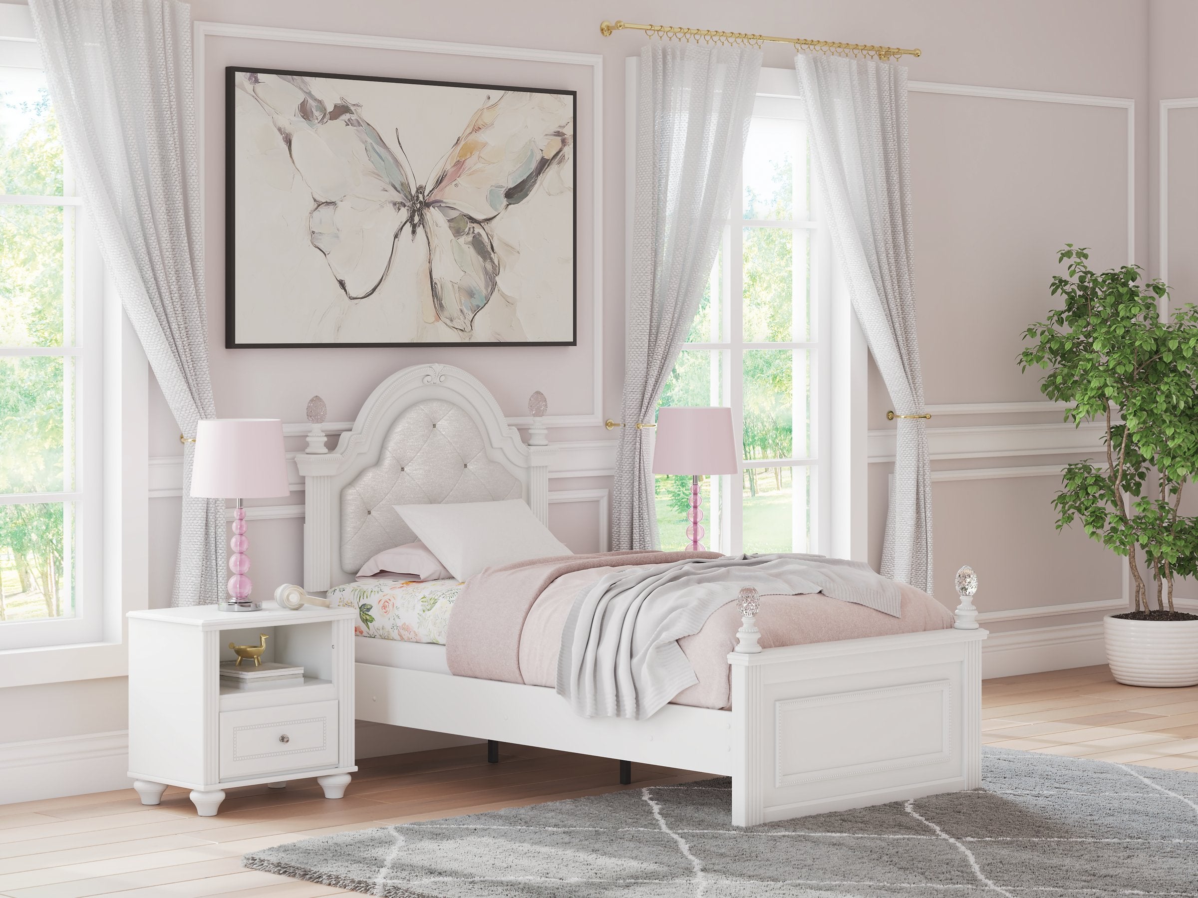 Kozlani Upholstered Bed - Romeo & Juliet Furniture (Warren,MI)