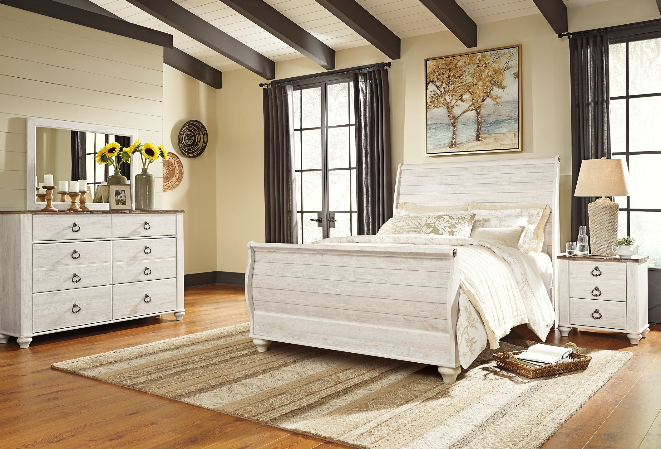 Willowton Bedroom Set - Romeo & Juliet Furniture (Warren,MI)