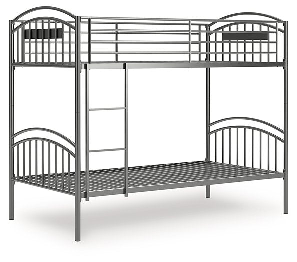 Lanceburg Bunk Bed with Ladder - Romeo & Juliet Furniture (Warren,MI)