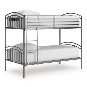 Lanceburg Bunk Bed with Ladder - Romeo & Juliet Furniture (Warren,MI)