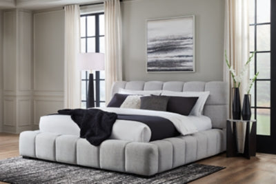 Grendusk Upholstered Bed - Romeo & Juliet Furniture (Warren,MI)