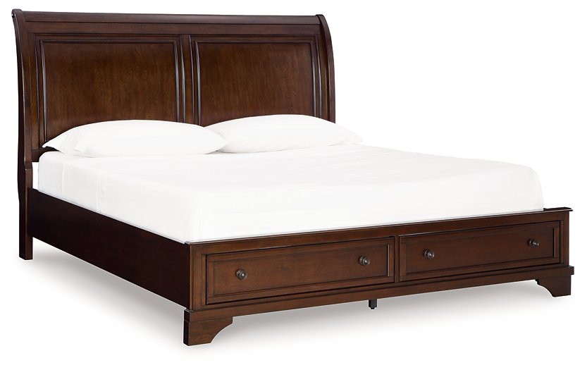 Trellington Sleigh Storage Bed - Romeo & Juliet Furniture (Warren,MI)