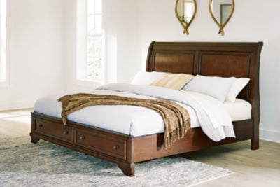 Trellington Sleigh Storage Bed - Romeo & Juliet Furniture (Warren,MI)