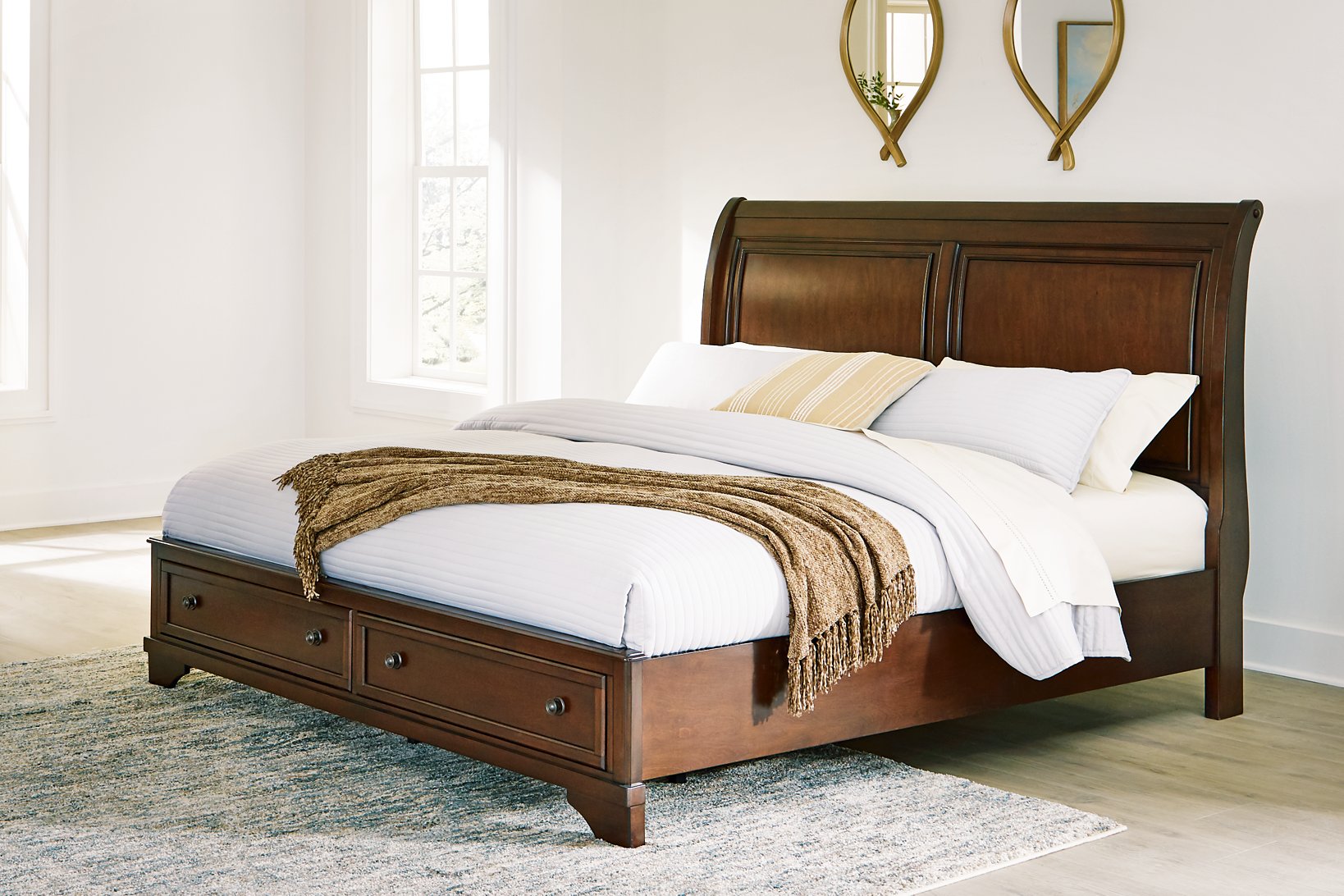 Trellington Sleigh Storage Bed - Romeo & Juliet Furniture (Warren,MI)