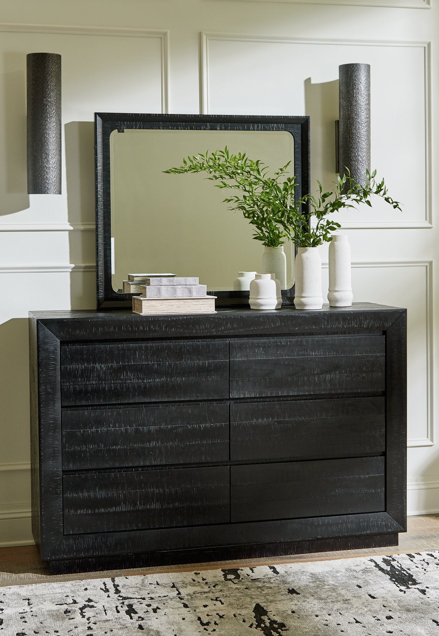 Londer Dresser and Mirror - Romeo & Juliet Furniture (Warren,MI)