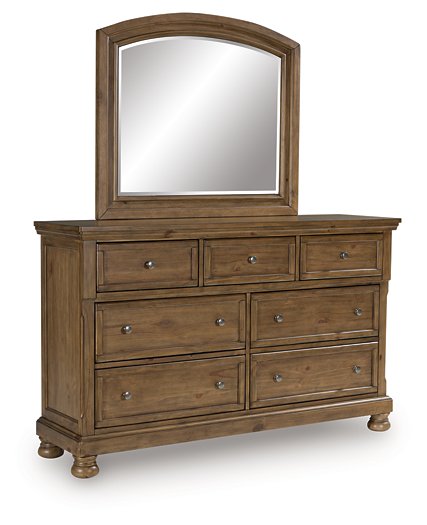 Feddinger Dresser and Mirror - Romeo & Juliet Furniture (Warren,MI)