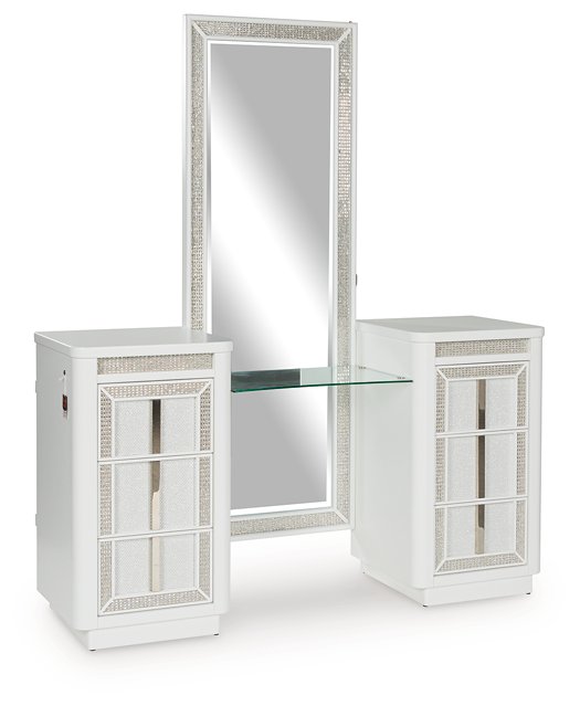 Chalanna Vanity with Mirror - Romeo & Juliet Furniture (Warren,MI)