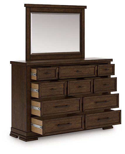 Taffenbrook Dresser and Mirror - Romeo & Juliet Furniture (Warren,MI)