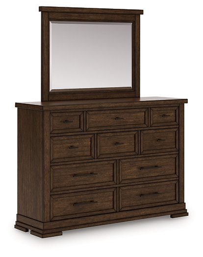 Taffenbrook Dresser and Mirror - Romeo & Juliet Furniture (Warren,MI)