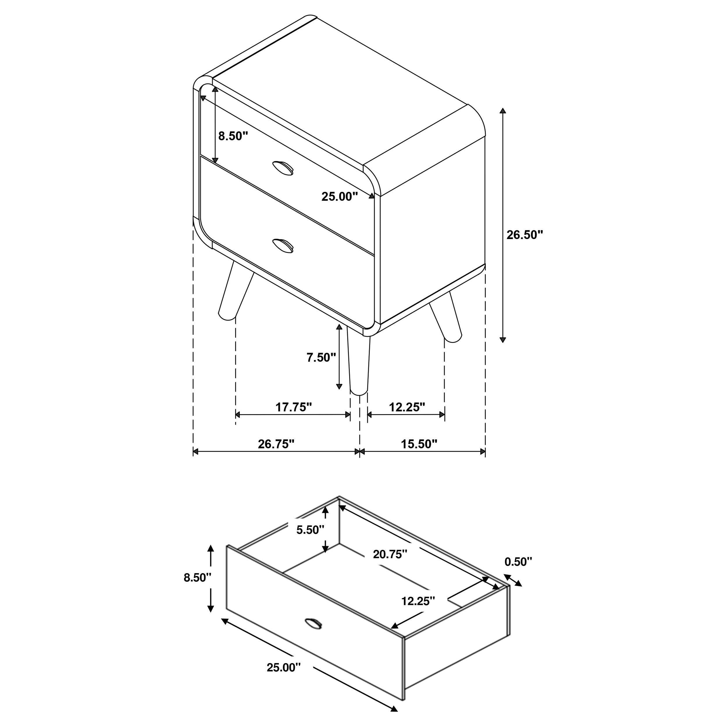 Robyn Nightstand - Romeo & Juliet Furniture (Warren,MI)