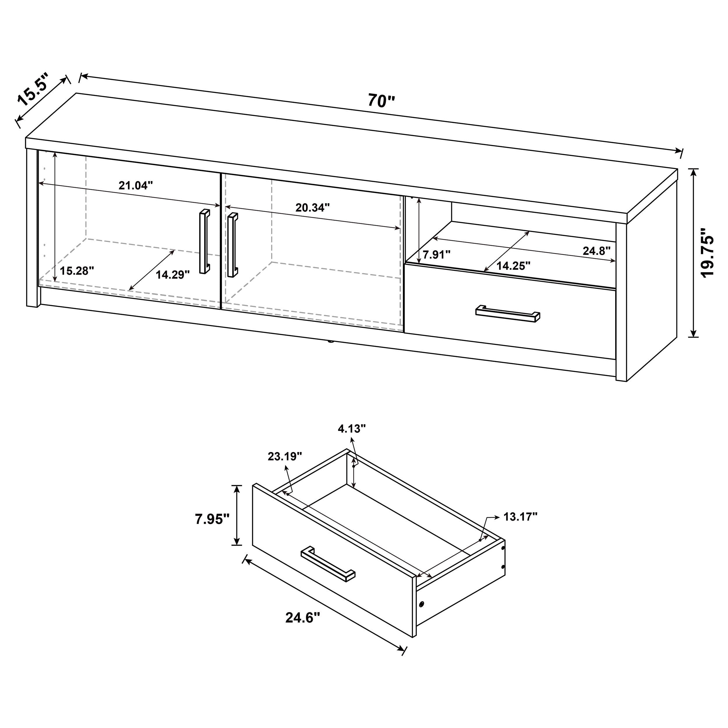 Murray TV Stand - Romeo & Juliet Furniture (Warren,MI)